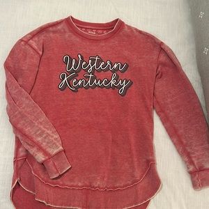 WKU acid wash crew neck, Size M